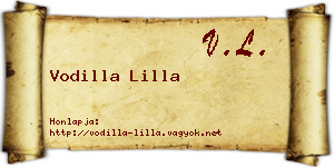 Vodilla Lilla névjegykártya
